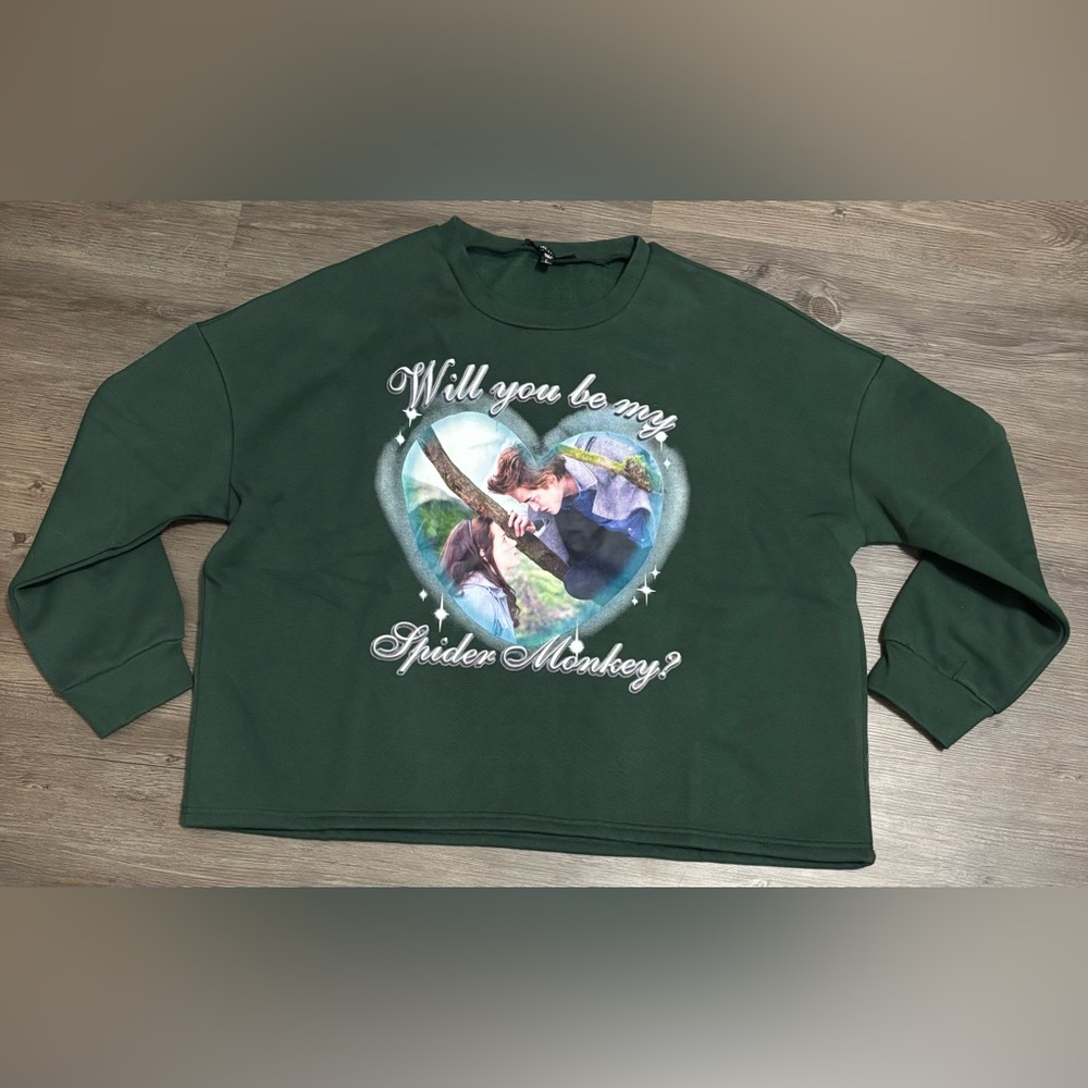 NWOT Dolls Kill x Twilight Hold On Tight Spider Monkey Graphic Sweatshirt